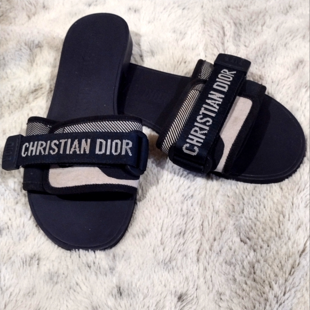 LIKE NEW Christian Dio(r)evolution Slide Sandals 100% AUTHENTIC